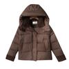 Maillard coffee down cotton-padded clothing for women's winter new lamb wool collar cotton-padded jacket thickened jacket