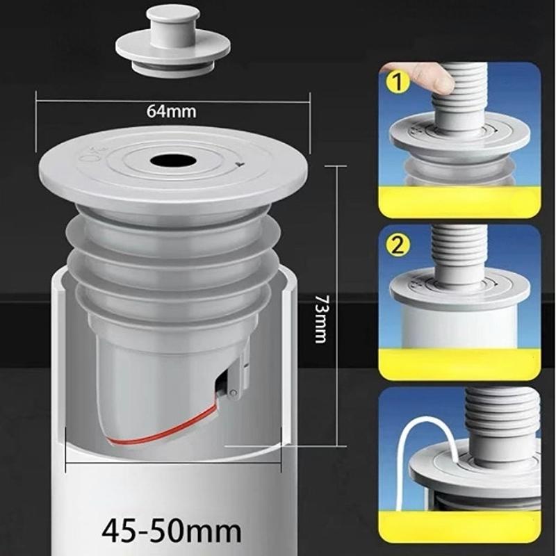 Silicone Drains Sewer Pipe Sealing Ring Plug Water Sink Floor Drain Anti Odor Sewer Seal Stopper Cover Shower Drainer Bathroom Accessories