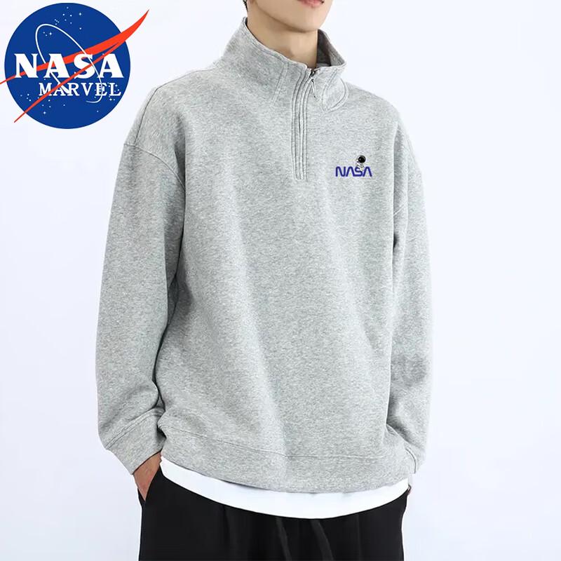 Мужской повседневный свитшот NASA MARVEL со стойкой