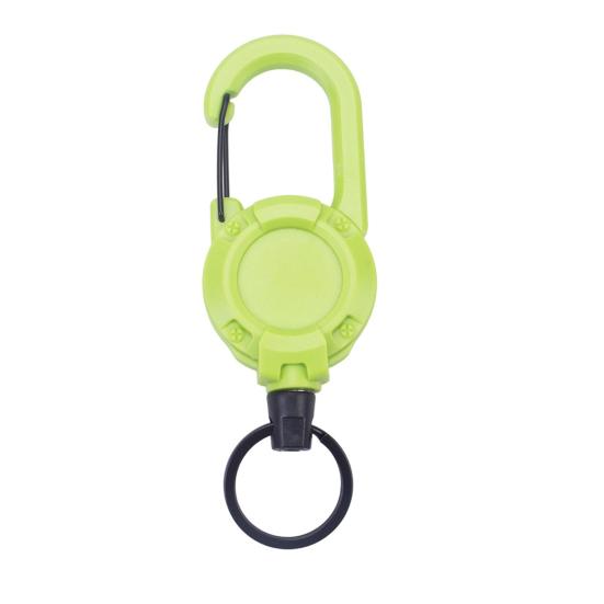 1/8Pcs Retractable Keychain with Steel Wire Rope Carabiner Badge Reel Holder Clip Key Ring Heavy Duty Outdoor Camping Climbing Anti-lost Buckle