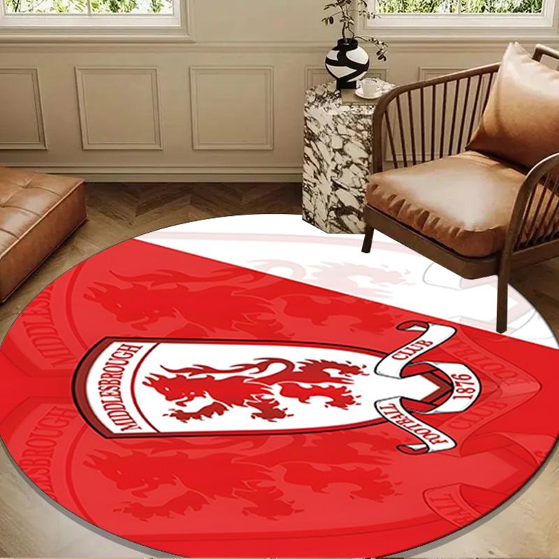 1PC rug Football Club Emblem Round mat Home Decor, Chair rug For livingroom,Bedroom, doormat home decor Birthday Gift Christmas Gifts