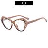 Irregular Cat Eye Reading Glasses Double Colors Frame Ultralight  Computer Presbyopia Eyewear Spring Hinge Women'S Glasses