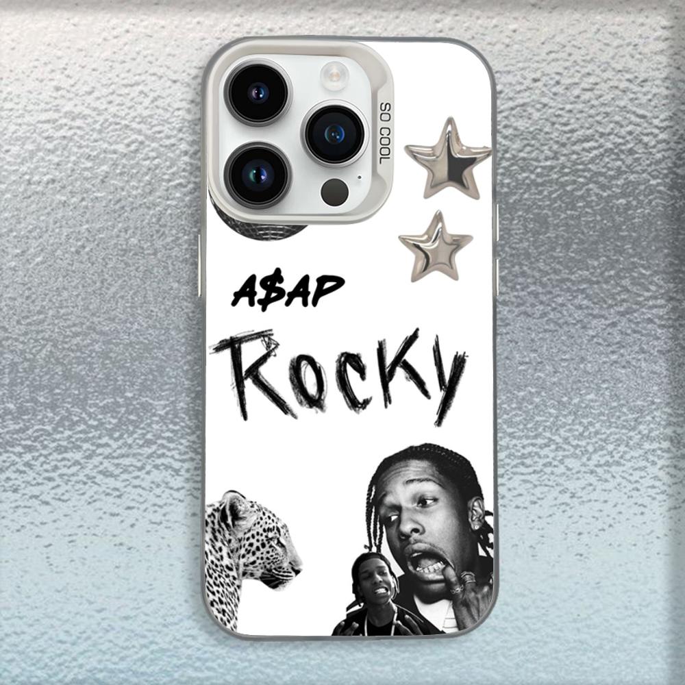 A-ASAP Rocky Рэпер Чехол для телефона для iPhone 16,15,14,13,12,11,Mini,Pro,MAX Белый Матовый Ударопрочный Чехол