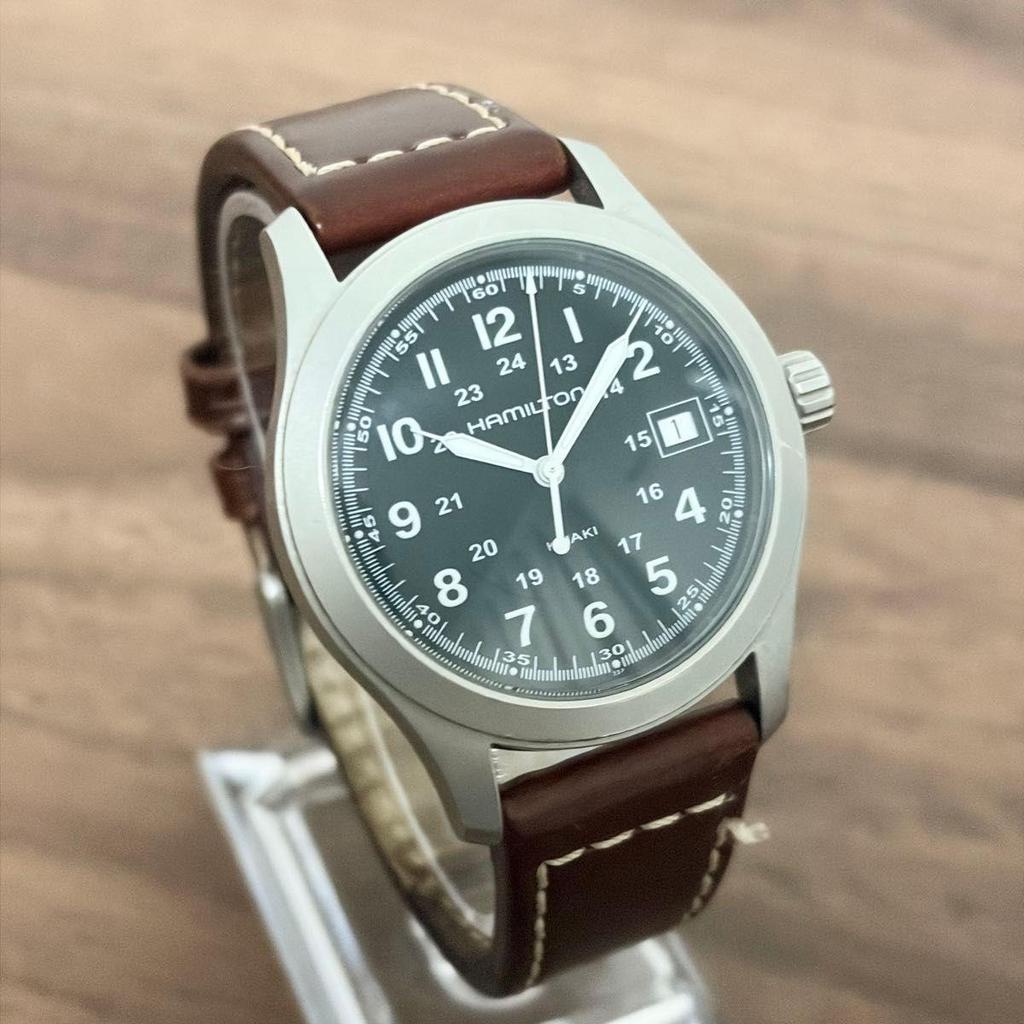 Б/у [2 ремешка] Hamilton HAMILTON Khaki H684811 Новый ремешок НАТО Мужские часы Кварцевые