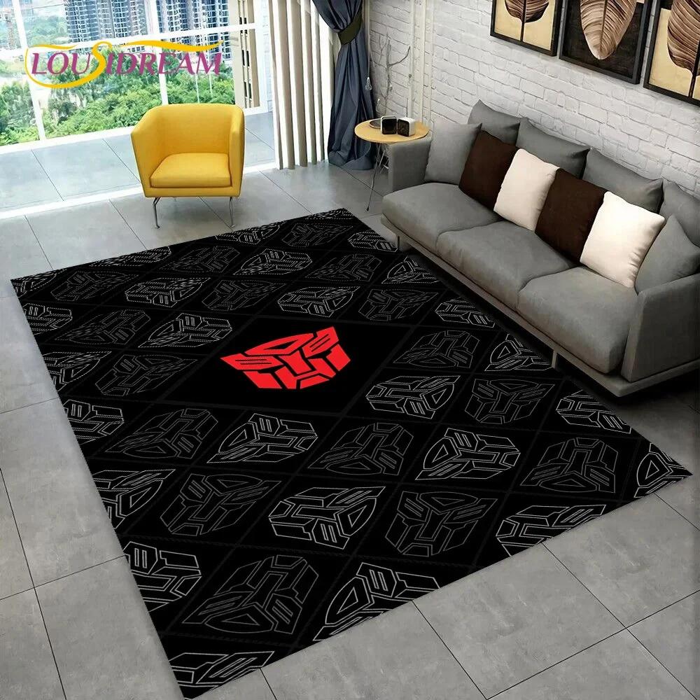 Cartoon T-Transformers Autobots 3D Carpet Rug for Bedroom Living Room Home Sofa Decoration,Children Game Large Decor Floor Mat