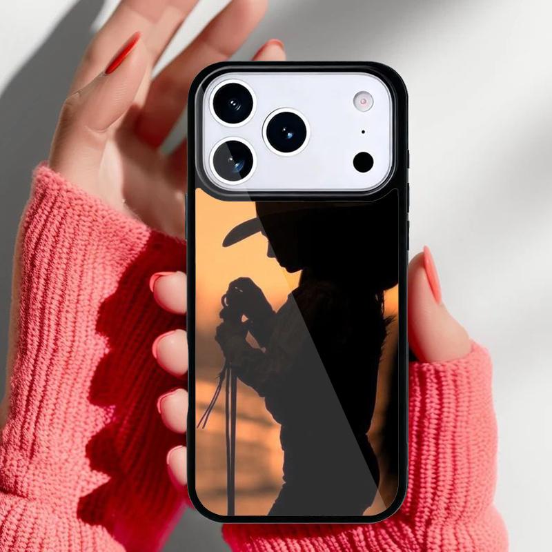 Sunset Cowgirl Horse Silhouette Phone Case for iPhone 17 Air 16e 15 14 13 Pro Max Back Cover for 12 11 Pro Coque