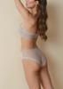 Women's Padded Bra with Tulle and Detachable Straps, Beige Women's Padded Bra with Tulle and Detachable Straps, Beige