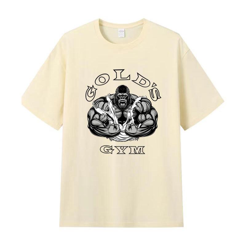 Летняя мужская футболка высокого качества из хлопка с короткими рукавами и принтом, женская футболка, модная спортивная рубашка, повседневный топ для бега