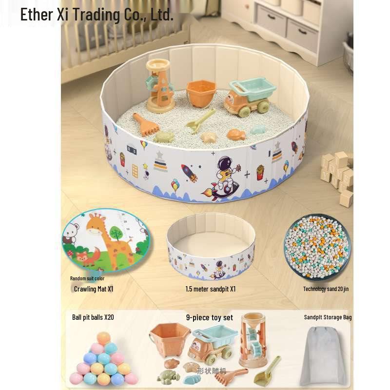 Детская песочница и бассейн с океаническими шариками с ограждением и семенами кассии, игрушки для песка для помещения