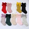 Baby Girls Socks Bowknot Princess Socks Infants Knee Length Socks Newborn Thin Cotton Socks