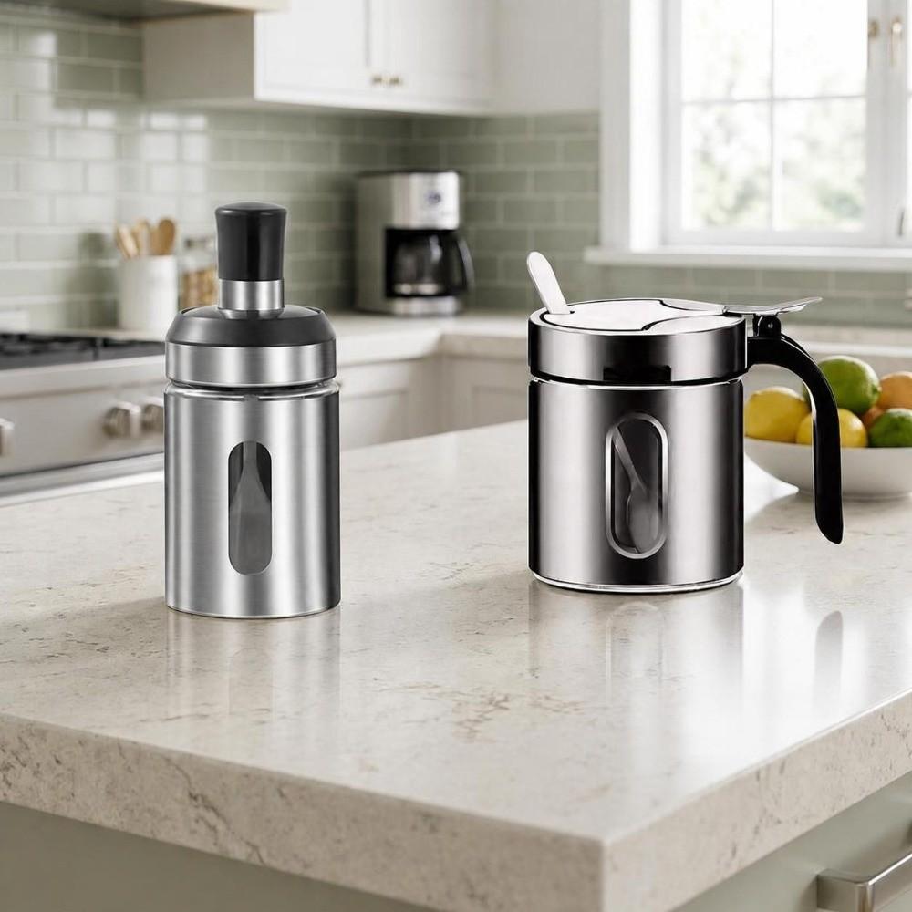 Moisture Proof Seasoning Ingredients Container Stainless Steel Salt Shake Bolttle Home