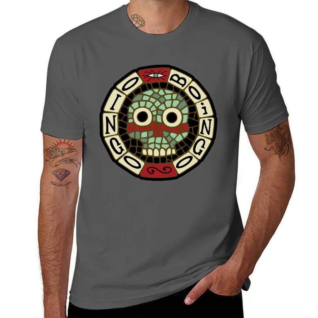 Oingo boingo T-Shirt man t shirt cotton high quality black cotton t-shirt plain for man package T-Shirt