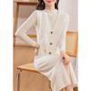 Women's Cashmere Dress 30% Cashmere 70% Wool Autumn and Winter Cashmere Skirt Soft and Warm