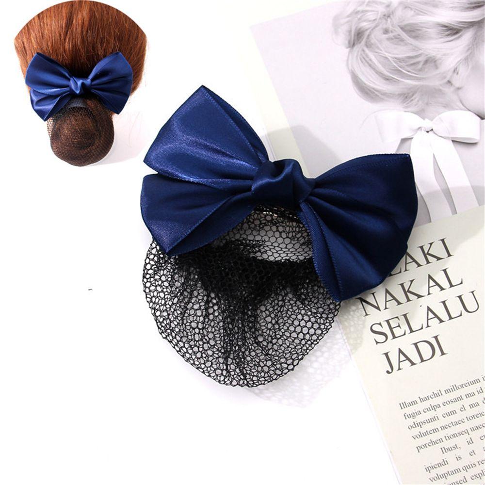 Headwear Satin Hair Clip Korean Bun Snood Hairgrips Cover Net Ponytail Clip Women Spring Clips