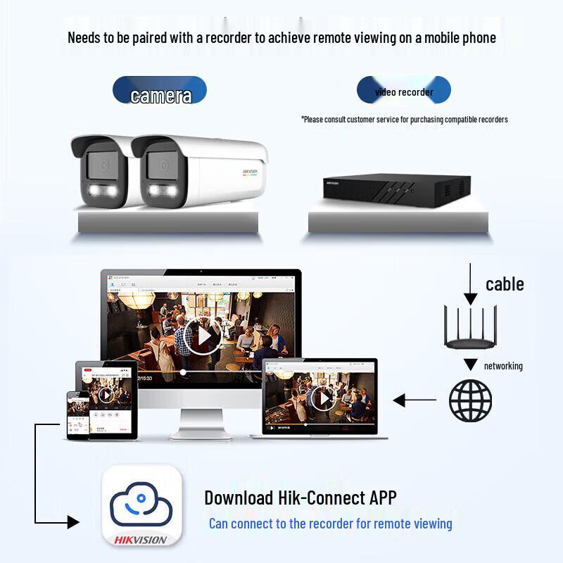 HIKVISION 8Мп True Full Color PoE IP-камера-пуля, китайская вилка (адаптер в комплекте)