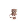 10mm Straw Cover Suitable Compatible With Stanley Cup Cute Teddy Bear Silicone Straw Plug Straw Dust Cover