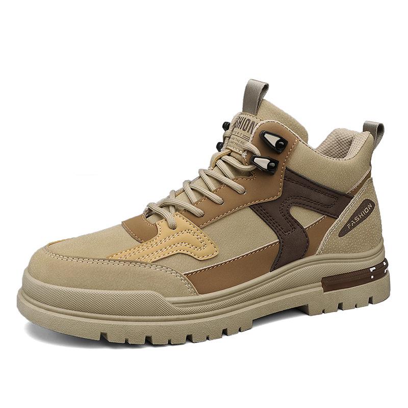 Мужские осенне-зимние ботинки Martin: Модные рабочие и повседневные высокие корейские кроссовки