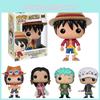 Набор аниме-фигурок Funko Pop One Piece с Луффи, Эйсом, Ло, Зоро. Идеально для коллекционеров