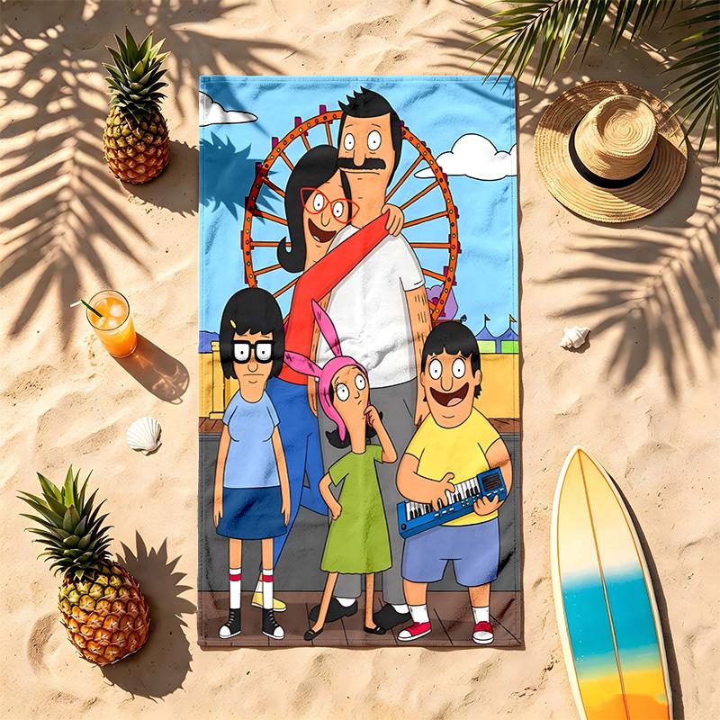 Bob'S Burgers (19) Theme Beach Towel Sand Resistant Soft And Comfortable Suitable For The Pool Camping Yoga And Diving A Travel