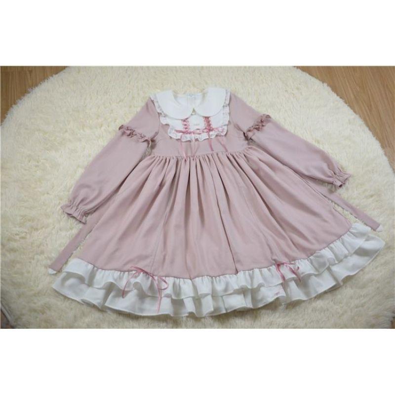 Платье Лолиты Повседневное милое платье с длинными рукавами