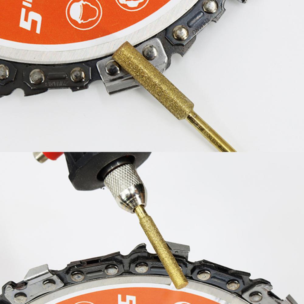 5PCS Diamond Chainsaw Sharpener Burr Grinder Chain Saw Drill Bits For Dremel Echo Poulan Electric Chain Saw Abrasive Tools