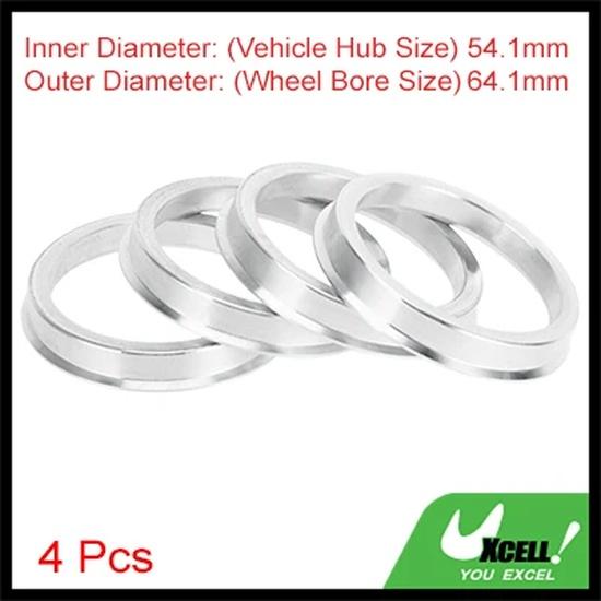 UXCELL ID 54.1-57.1mm на OD 56.1-64.1mm Автомобильные алюминиевые центральные кольца ступицы Комплект проставок для колес автомобиля Автомобильные аксессуары для колес