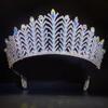 Хрустальная Свадебная Тиара Свадебная Корона Основа из Сплава со Стразами Роскошные Свадебные Украшения для Волос Циркон Головные Уборы Невесты Аксессуары для Конкурса