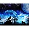 Полный круглый дрель Алмазная вышивка Лунный волк 5D DIY Алмазная картина Вышивка крестом Горный хрусталь