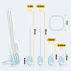 VOGOGE Straw Brush Set, 4-Piece Set - Straw Cleaning Brush for Home Use, Blue