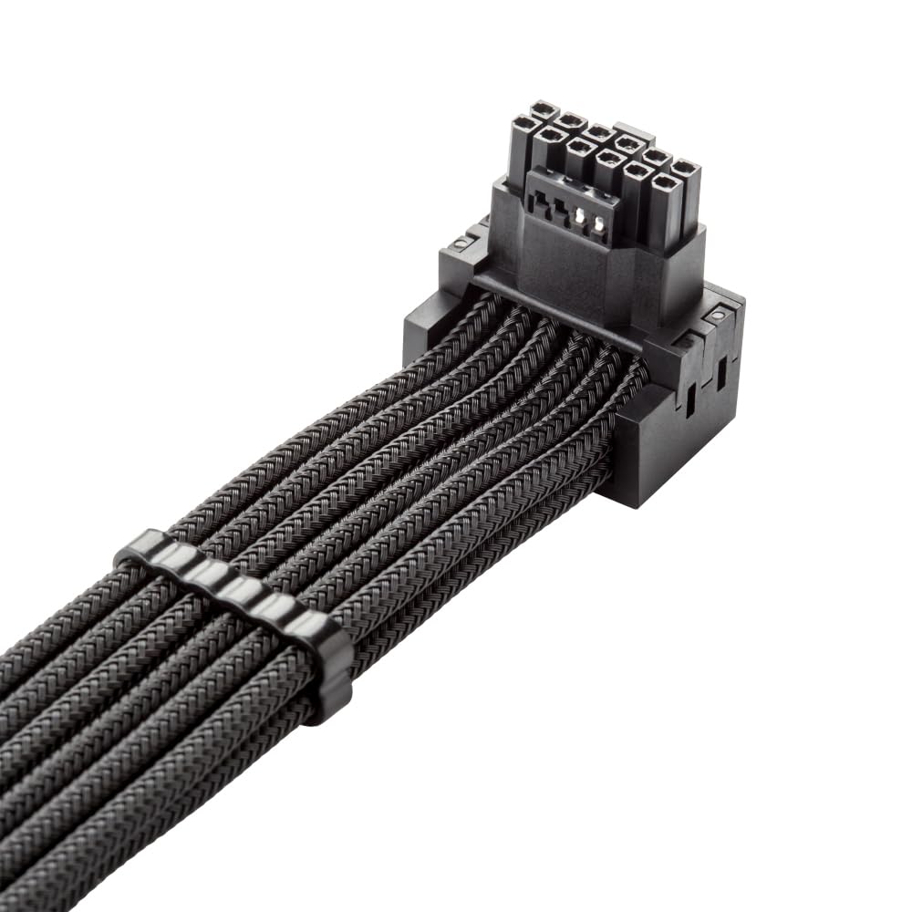 Кабель CableMod Universal Pro ModMesh в оплетке 12VHPWR 90 StealthSense Прямой кабель PCIe 12V-2x6 (Вариант А) (черный)