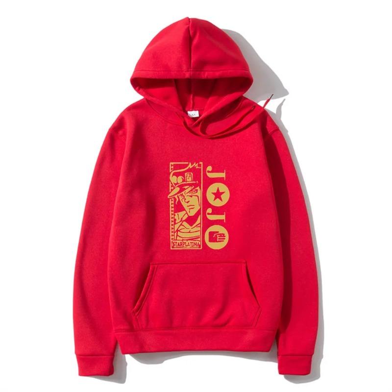 Harajuku JOJO's Bizarre Adventure Hoodies Печатные мужские толстовки Streetwear Повседневные толстовки Одежда Толстовки и свитшоты мужские