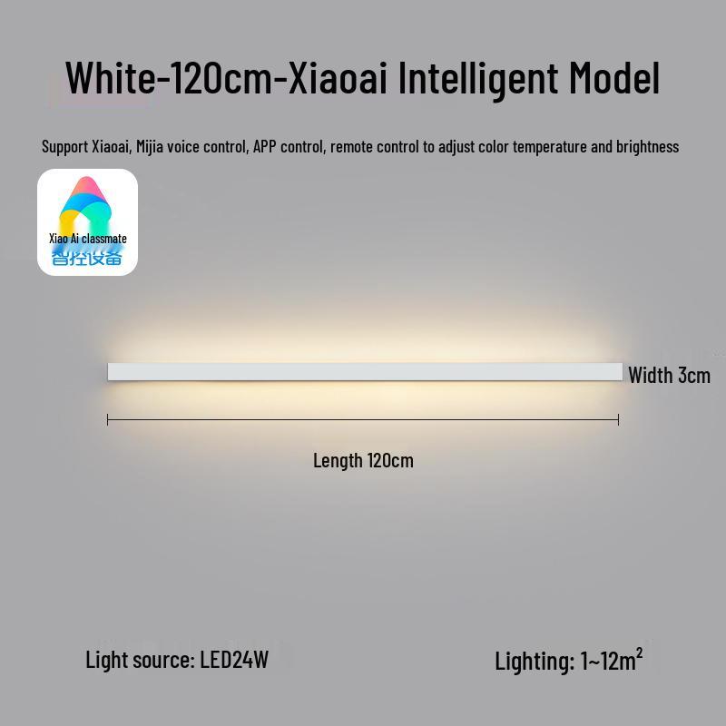 Minimalist Modern Long Strip Wall Lamp for Bedroom, Living Room, or Sofa Side
