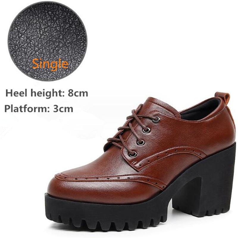 New Women Pumps Shoes Size 32-43 Deep Mouth Women Oxfords Fall Winter Plush Thick High Heel Shoes Platform Pumps Office