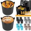 8Pc Air Fryer Baking Food-Grade Silicone Mold Cups Non-Stick Air Fryer Accessories Air Fryer Egg Molds for Cupcakes,Puddings, Tarts, Custards