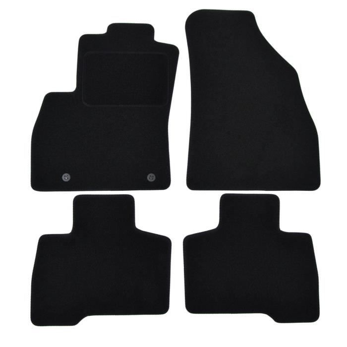 Tapis De Sol Noir Velours - J&J AUTOMOTIVE - Sur Mesure - Antidérapant - Imperméable - Compatible Fiat Nemo