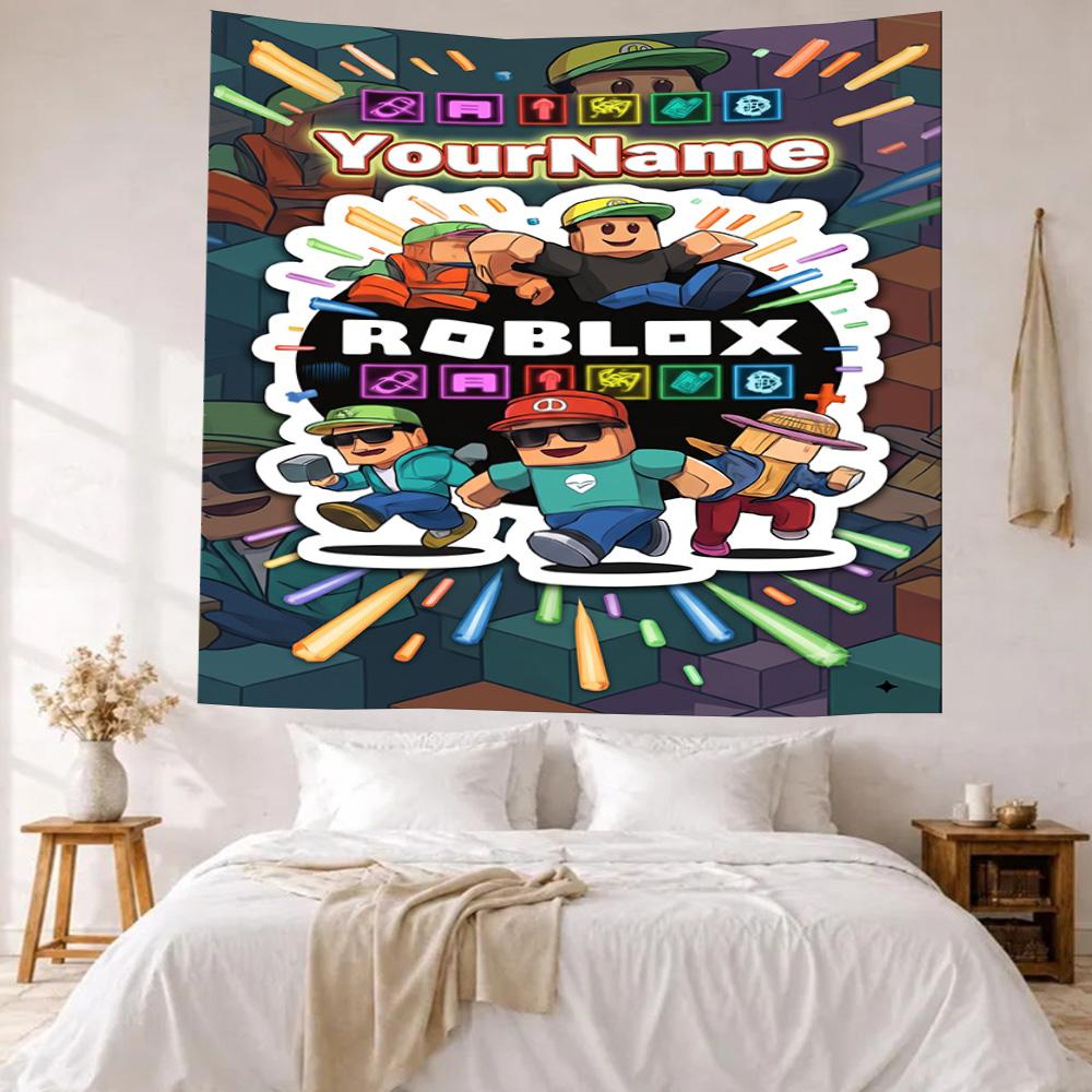 Roblox Custom Your Name Wall Decor Tapestry Art For Pet Memorial Birthdaywedding Party Backdrop Family Gift