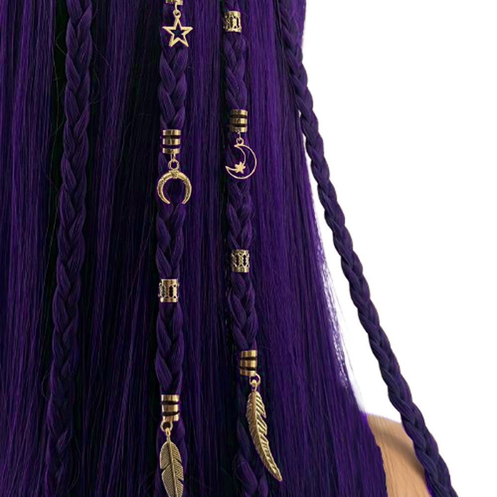 26pcs Dread Locks Hollow Out Hair Ring Metal Cuff Clips Hair Braid Tubes for Braids