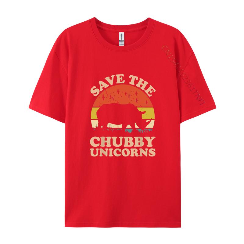 Save The Chubby Unicorns Rhino Funny TShirt Latest Youth Tshirts Cotton Tops Wildlife T Shirt Unique Camisetas