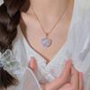 Опаловое ожерелье-сердце Ожерелье-замок для женщин девочек Розовый кварц Ожерелье Барби Ювелирные аксессуары Подарок