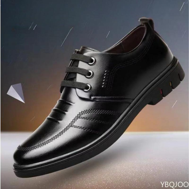 Men's Casual Business Non Slip Footwear Fashion Soft Soled Work Shoes Men Formal Leather Shoes Comfortable Male Flat Zapatillas