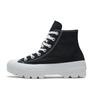 Lugged Chuck Taylor All Star Trendy Versatile Platform High Top Espadrilles Women's Black & White