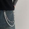 Alloy Hip Hop Chain Luxury Rhinestone Wallet Belt Chain Trend Rhinestone Keychain  Hipster Style