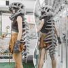 Dinosaur Skeleton Cos Props Children Adult Kawaii Cute Wearable Mask Halloween Party Carnival Cosplay Costumes Funny Headwear