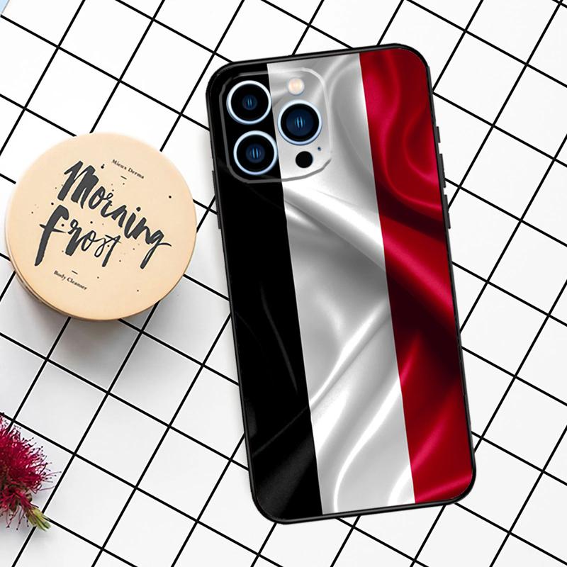 Чехол с гербом и флагом Йемена для iPhone 16 15 14 11 12 13 Pro Max Mini X XR XS Max 7 8 16 15 Plus Защитный чехол Funda