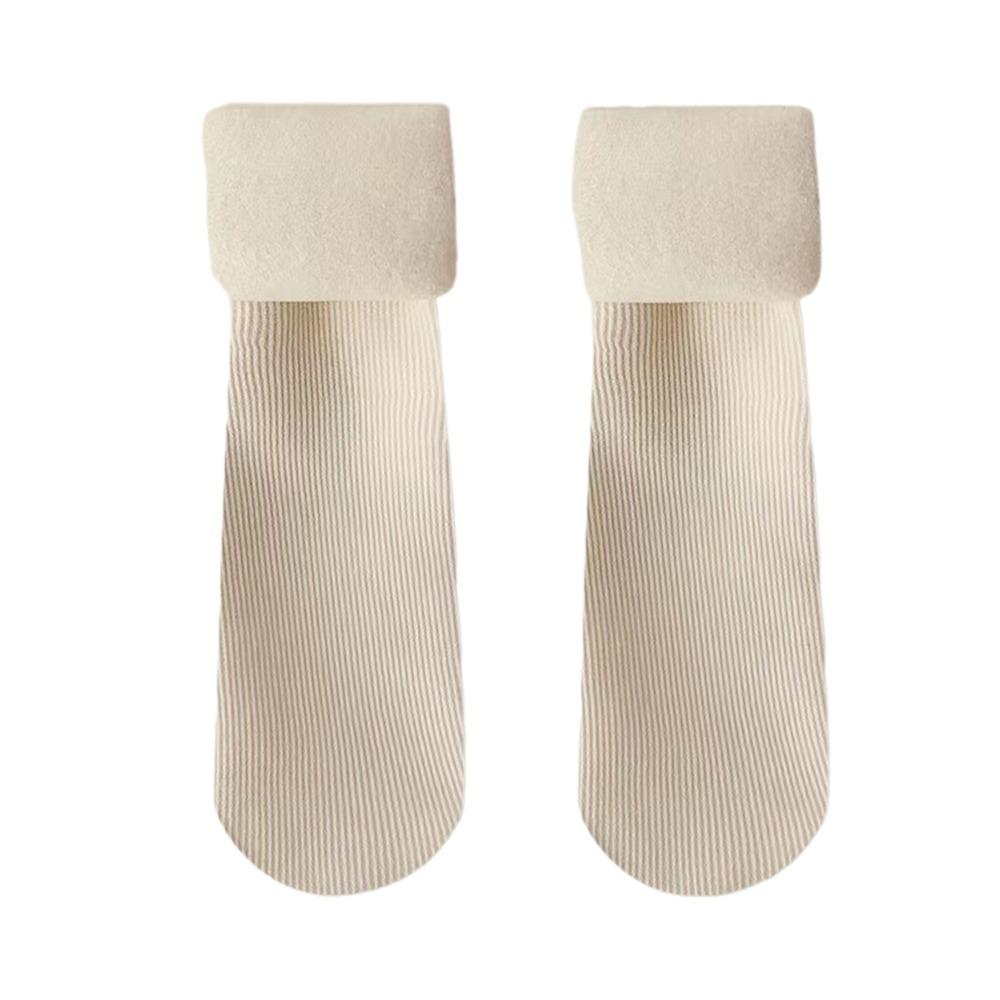 Однотонные бархатные напольные носки-гольфы, бесшовные носки для сна, толстые плюшевые носки для снега для женщин и мужчин