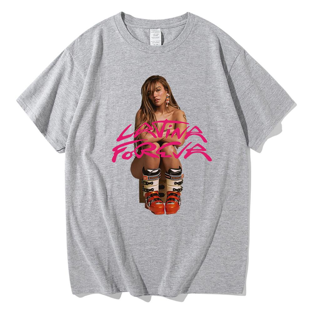 Fashion Karol G LATINA FOREVA T Shirt 2025 New Song Retro Men/women Clothing Harajuku Clothes Summer Cotton Graphic T Shirts