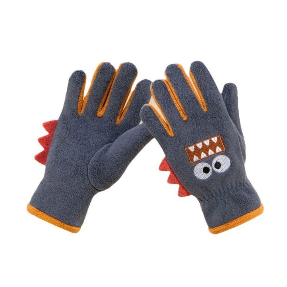 Windproof Student Wrist Gloves Cartoon Children Cycling Gloves Full Fingers Gloves  Autumn Winter