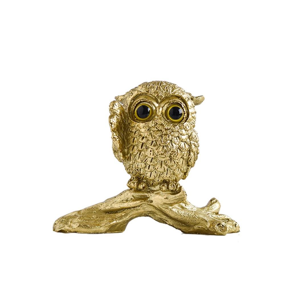Креативное украшение в виде совы, смола, миниатюрная фигурка, скульптура, микро-ландшафт, статуэтка животного, шкаф