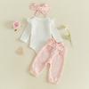 Citgeett Autumn Infant Baby Girls Fall Outfits Long Sleeve  Romper Daisy Print Pants Headband Casual Clothes