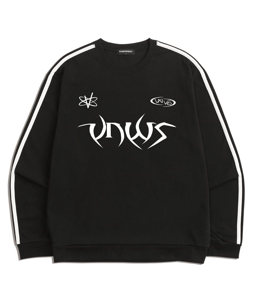 VANNWORKS Pointed Logo Oversized Sweatshirt (Vls0049) Black